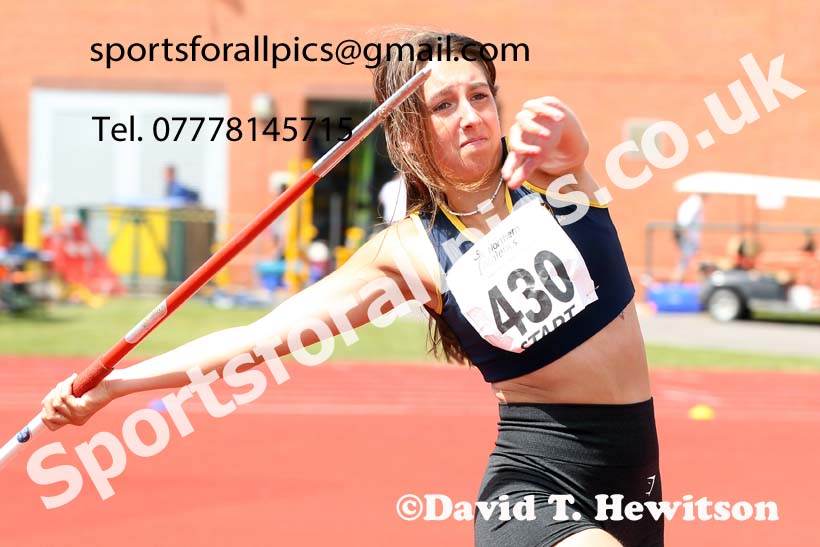 Womens under-20s javelin, 2021 Northern Senior and Under-20s Champs., Leigh. Photo: David T. Hewitson/Sports for All Pics